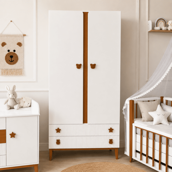 Armoire 2 portes avec tirroirs