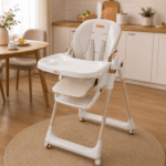 Chaise haute bébé Kidilo TB4 – Réglable, pliable & double plateau dès 4 mois
