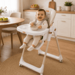 Chaise haute bébé Kidilo TB4 – Réglable, pliable & double plateau dès 4 mois