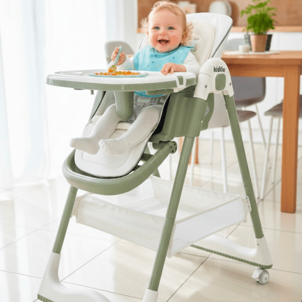 Chaise haute bébé Kidilo TB5 – Évolutive, pliable & ultra pratique dès 4 mois