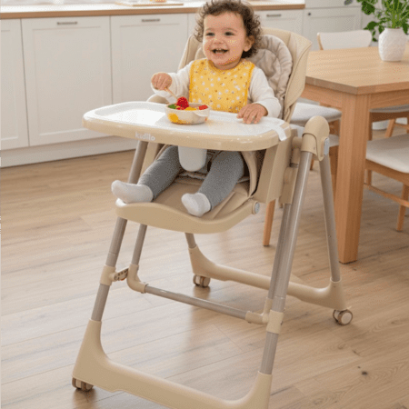 Chaise haute bébé Kidilo 2 en 1 TB6 – Chaise repas & balancelle évolutive