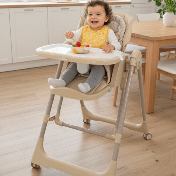 Chaise haute bébé Kidilo 2 en 1 TB6 – Chaise repas & balancelle évolutive