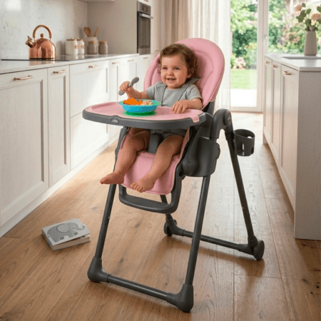 Chaise haute CAM Icon – Design italien, confort évolutif & sécurité maximale