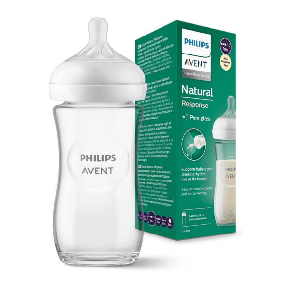 Biberon Philips Avent Natural Response en Verre 240ml – 1m+