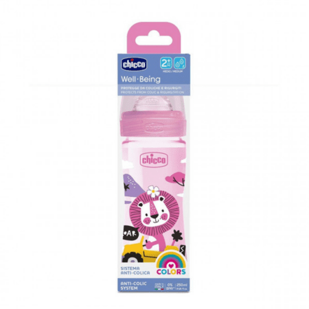 Biberon Chicco Well-Being 250ml – 2m+ Débit Moyen