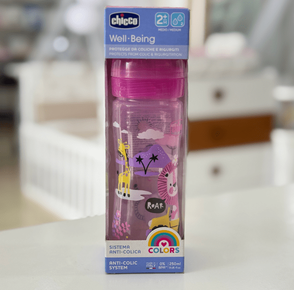 Biberon Chicco Well-Being 250ml – 2m+ Débit Moyen