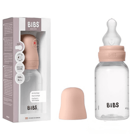 Biberon BIBS 150ml – Tétine Naturelle (0m+) – Design Danois