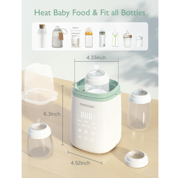 Chauffe-biberon Momcozy – Chauffage doux, rapide et intelligent