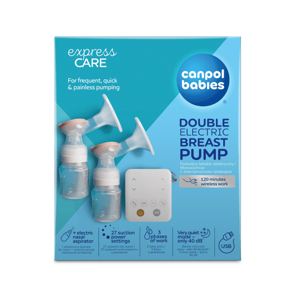 Tire-lait électrique double Canpol Babies ExpressCare – Rapide, efficace et confortable