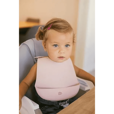 Bavoir bébé en silicone – Imperméable avec récupérateur