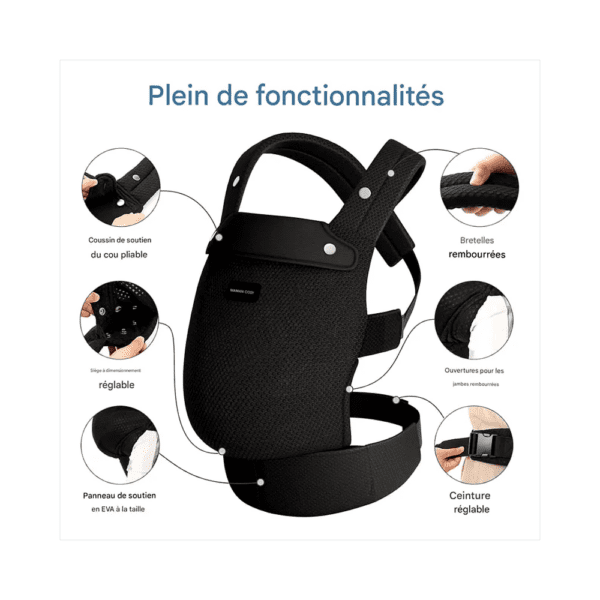 Porte-bébé kangourou momcozy 3-20kg