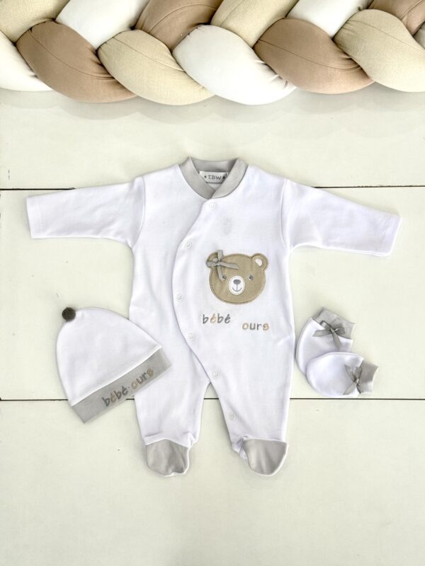 Grenouillère bébé ours 0-3 mois