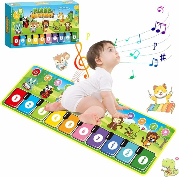 Tapis Piano Musical Bébé – Piano Music Mat | Jouet Éducatif Sonore & Sensoriel 3 Ans+