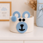 Mini panier de rangement bébé – Format compact & déco ludique (24 cm)