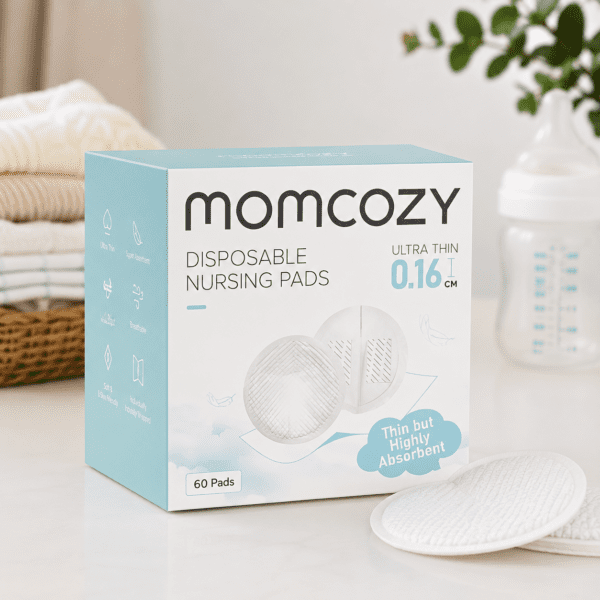 Coussinets d’allaitement jetables Momcozy – Ultra fins & haute absorption