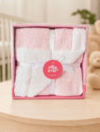 Plaid Bébé Interbaby Rose et Blanc Ultra Doux 80x110 cm
