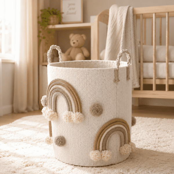 Panier de rangement multifonction pour bébé – Design doux & pratique