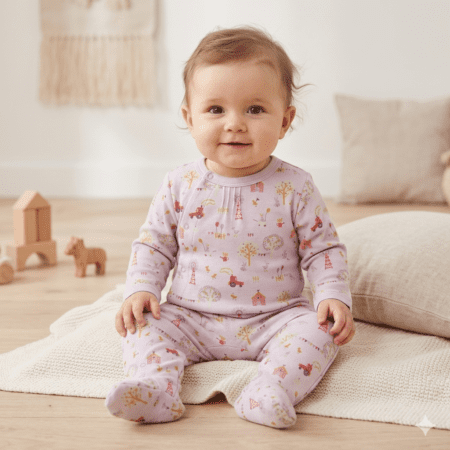 Grenouillère Bébé Fille en Coton