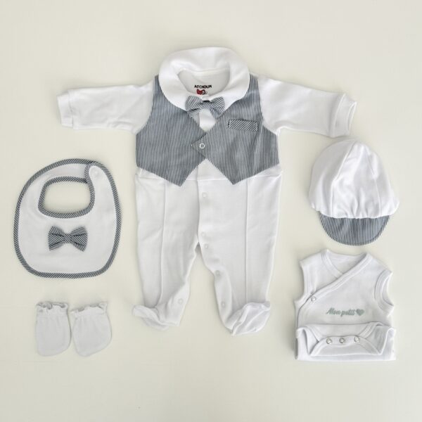 Sortie Clinique Bébé Garçon 7 Pièces Style Gentleman