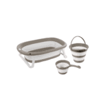 Pack Bain Bébé Pliable DOLU – Baignoire + Seau + tasse | Pratique & Gain de Place