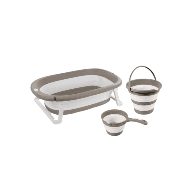 Pack Bain Bébé Pliable DOLU – Baignoire + Seau + tasse | Pratique & Gain de Place