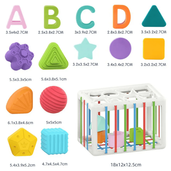 Jouet Éducatif Bébé Tri de Formes – Développement & Éveil 18 Mois+(abc)