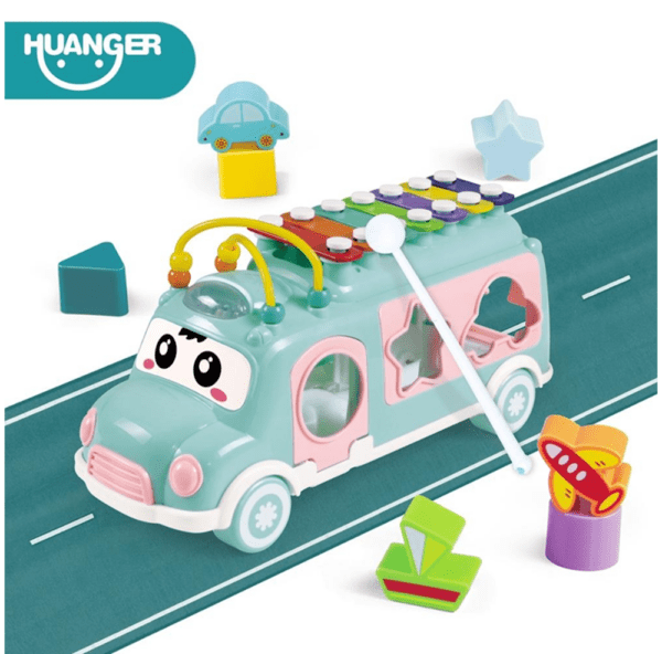 Jouet Bus Musical Bébé – Éveil & Apprentissage Ludique 18 Mois+