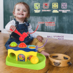 Jeu d’Éveil Bébé Marteau & Balles – Knock Ball Huanger | Coordination & Motricité 12 Mois+