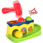 Jeu d’Éveil Bébé Marteau & Balles – Knock Ball Huanger | Coordination & Motricité 12 Mois+