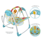Balancelle Bébé Confortable avec Jouets & Harnais de Sécurité