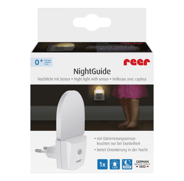 Veilleuse bébé LED REER NightGuide – Lumière douce pour nuits rassurantes