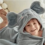 Sortie de Bain Bébé à Capuche Momcozy – Lot de 2 | Douceur & Absorption Maximale