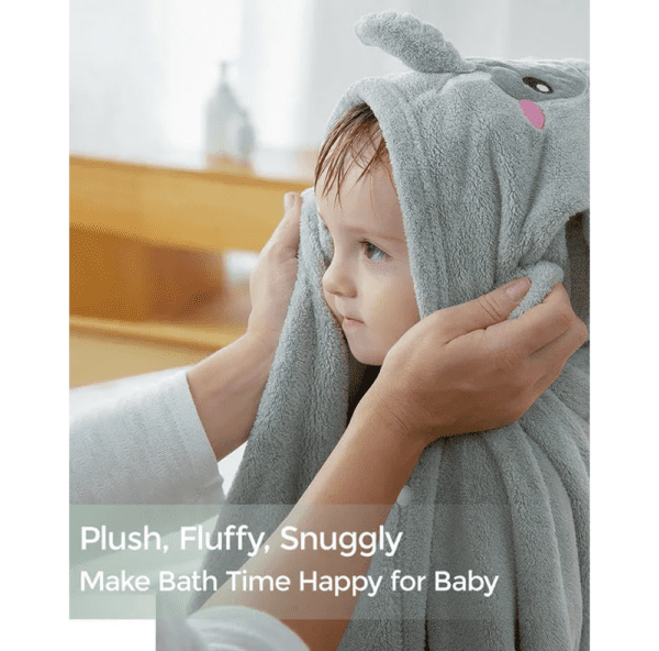 Sortie de Bain Bébé à Capuche Momcozy – Lot de 2 | Douceur & Absorption Maximale