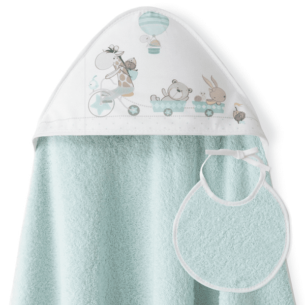 Sortie de Bain Bébé à Capuche Interbaby 1x1 m – 100% Coton | Douceur & Confort