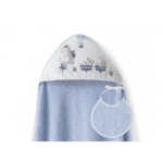 Sortie de Bain Bébé à Capuche Interbaby 1x1 m – 100% Coton | Douceur & Confort