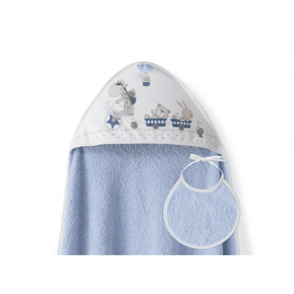 Sortie de Bain Bébé à Capuche Interbaby 1x1 m – 100% Coton | Douceur & Confort