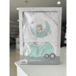 Sortie de Bain Bébé à Capuche Interbaby 1x1 m – 100% Coton | Douceur & Confort