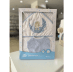 Sortie de Bain Bébé à Capuche Interbaby 1x1 m – 100% Coton | Douceur & Confort