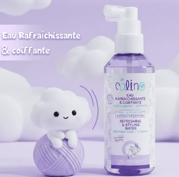 Eau Rafraîchissante Bébé Calino à la Guimauve – Gamme Violette | Fraîcheur & Douceur