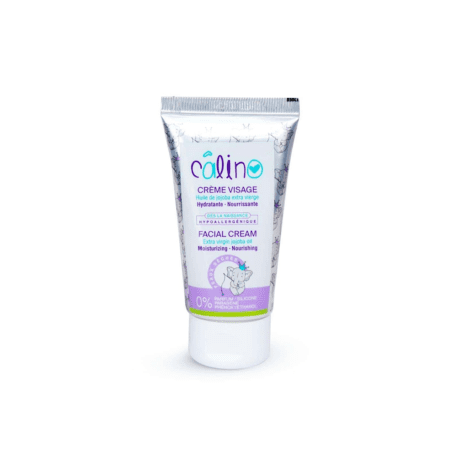 Crème Visage Bébé Calino à la Guimauve – Gamme Violette | Hydratation & Protection