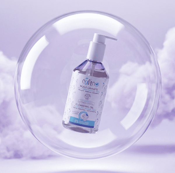 Huile Lavante Calino à la Guimauve – Gamme Violette | Douceur & Hydratation Bébé