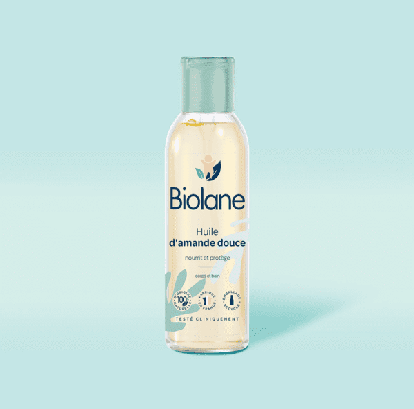 Huile d’Amande Douce BIOLANE – Hydratation & Massage Bébé | Peaux Sensibles