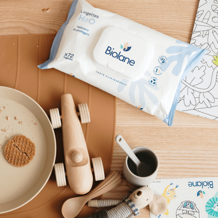 Lingettes Nettoyantes H2O BIOLANE – Douceur & Fraîcheur Sans Rinçage