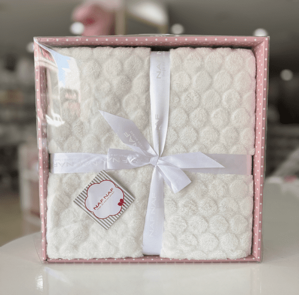 Plaid Bébé Naf Naf Rose Ultra Doux avec Coffret Cadeau