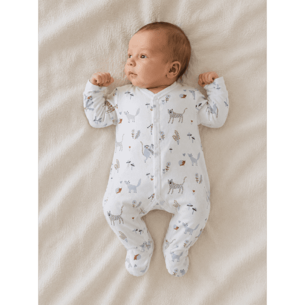 Grenouillère bébé avec animaux 0-3 mois