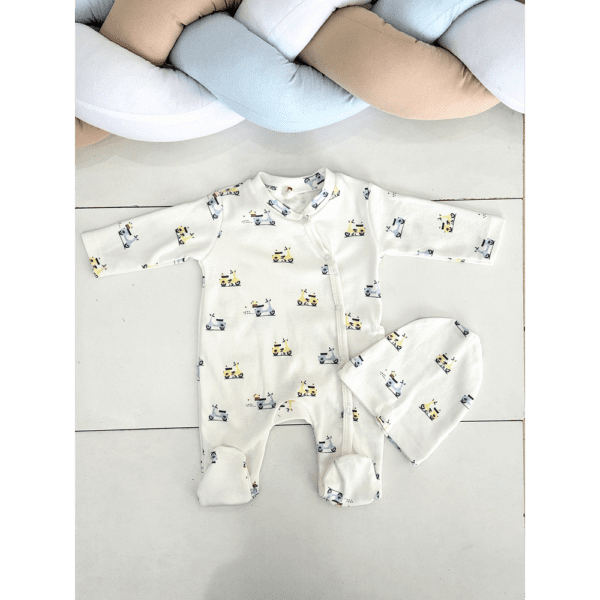 Grenouillère bébé 0-3m avec design moto