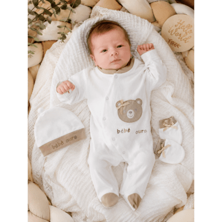 Grenouillère bébé ours 0-3 mois