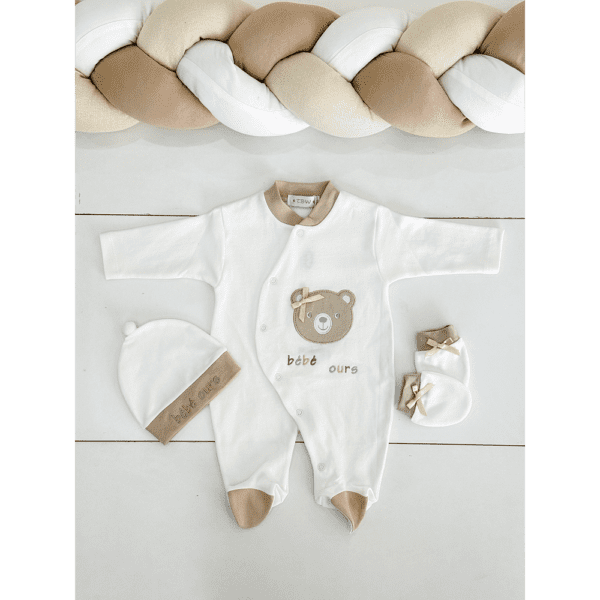 Grenouillère bébé ours 0-3 mois