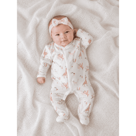 Grenouillère bébé fille avec motifs animaux 0 3 mois