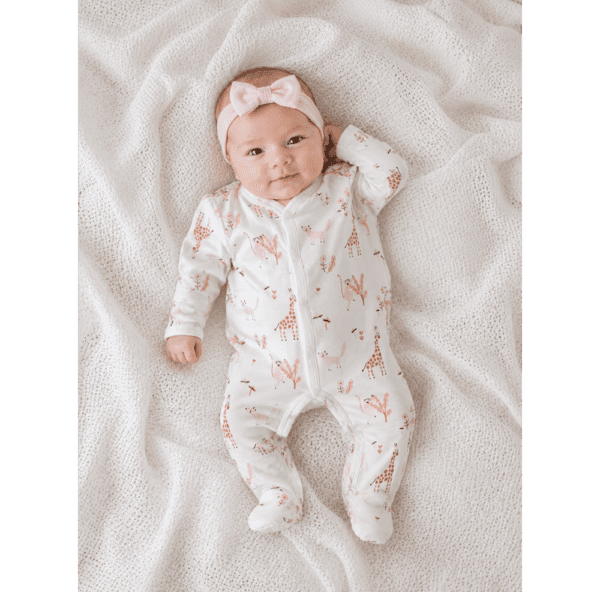 Grenouillère bébé fille avec motifs animaux 0 3 mois